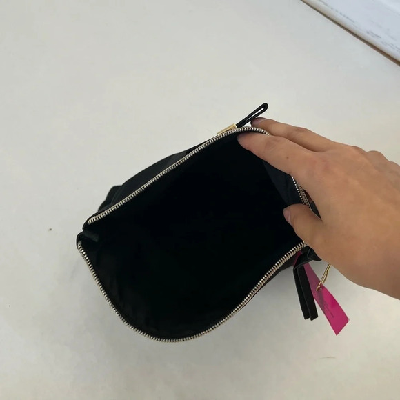 Victoria Secret Fold-Over Classic Black With Bow Wristlet Clutch Bag NWT - Picture 6 of 11